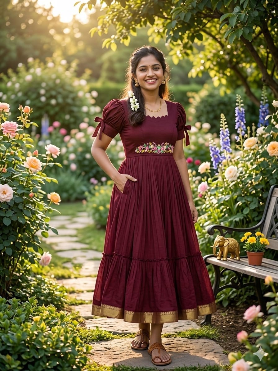 Ladies Comfortable Printed Daily Wear Gown